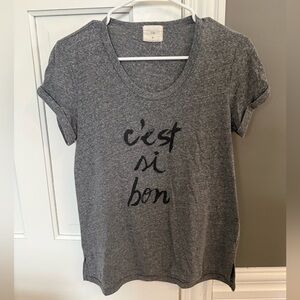 Anthropologie T.La French themed tee